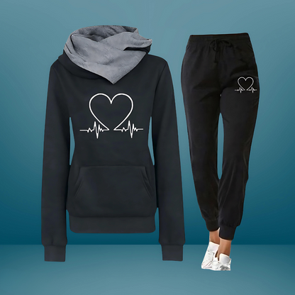 Women's Hoodie Tapered Pants Set