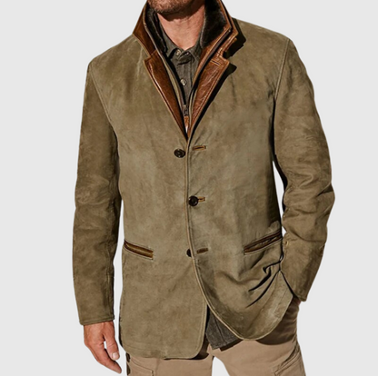 Men's Vintage Leather Jacket Autumn Brown