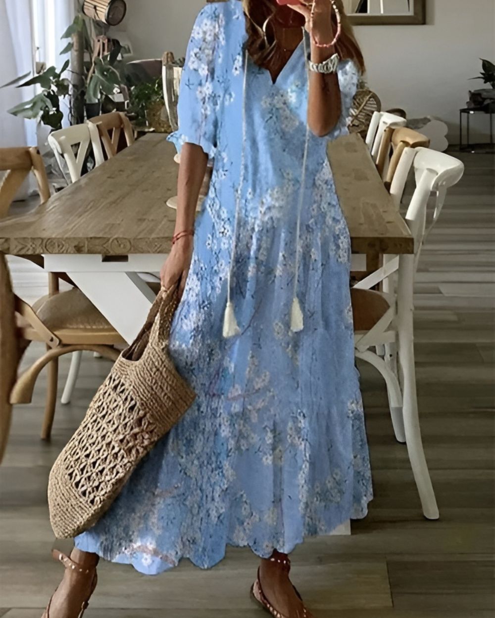 Women's Boho V-Neck Dress