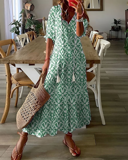 Women's Boho V-Neck Dress