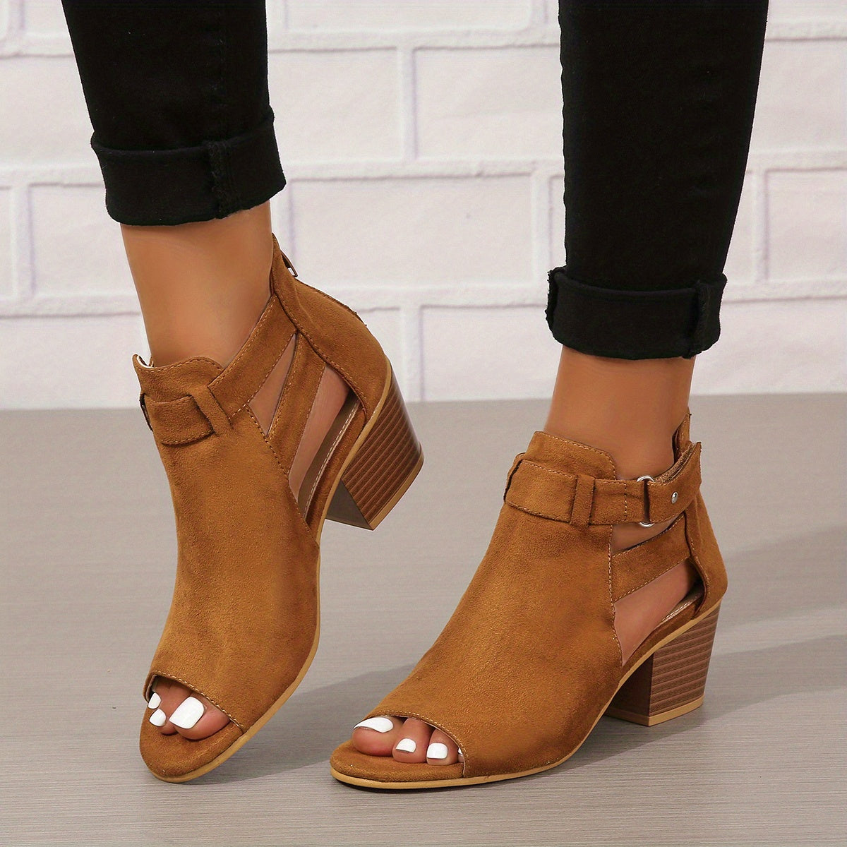 Open Toe Block Heel Sandals for Women – Chic & Comfortable Style