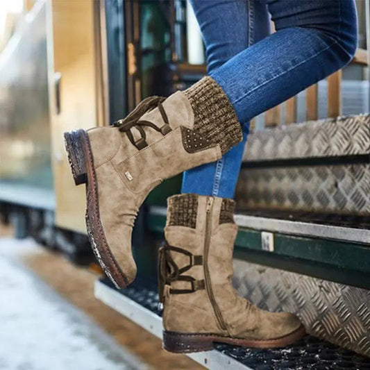 Women's Ankle Boots Warm Comfortable Support - 
Fashinoza