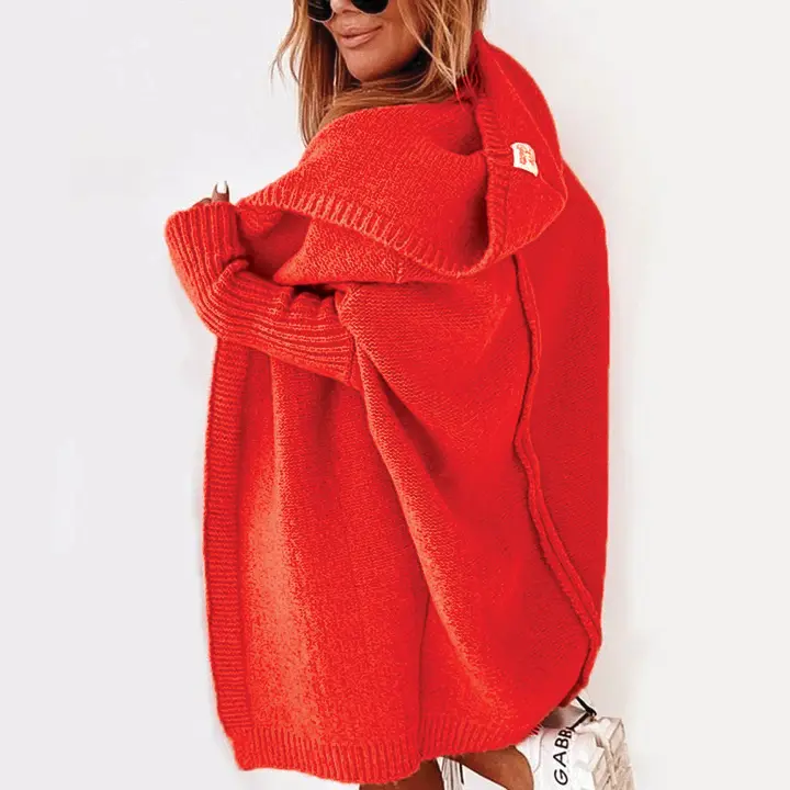 Oversized Hooded Cardigan for Women – Cozy & Effortless Style-Caliboot