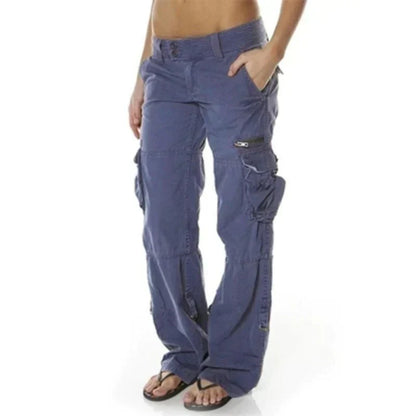 Women's Cargo Pants Cotton Relaxed Fit Beige