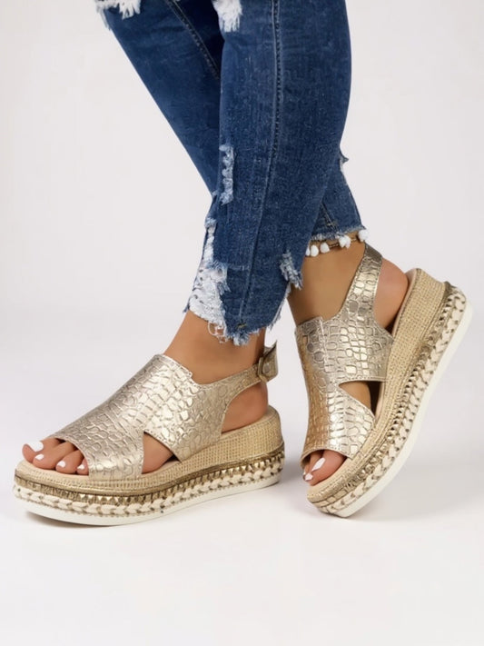 Women's Platform Cushioned Sandals - Fashinoza
