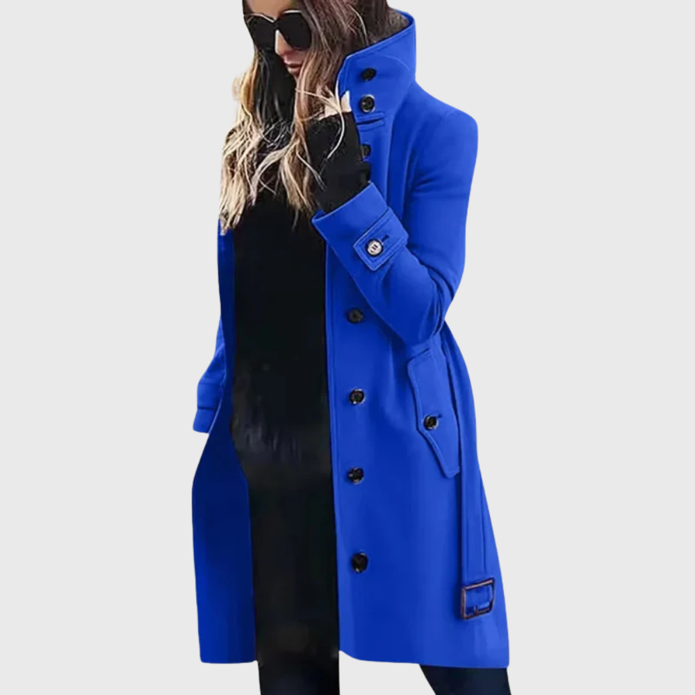 Women's Stand Collar Front Button Coat