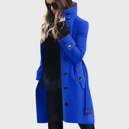 Women's Stand Collar Front Button Coat