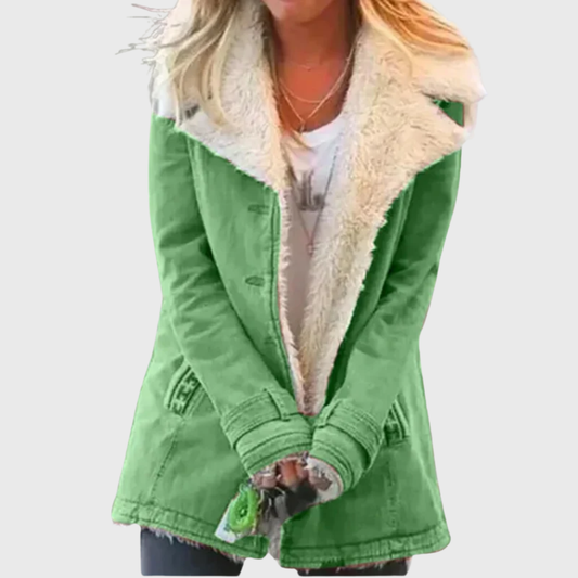 Women's Button Front Coat - Fashinoza