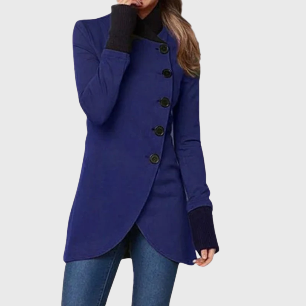 Women's Asymmetrical Button Front Coat