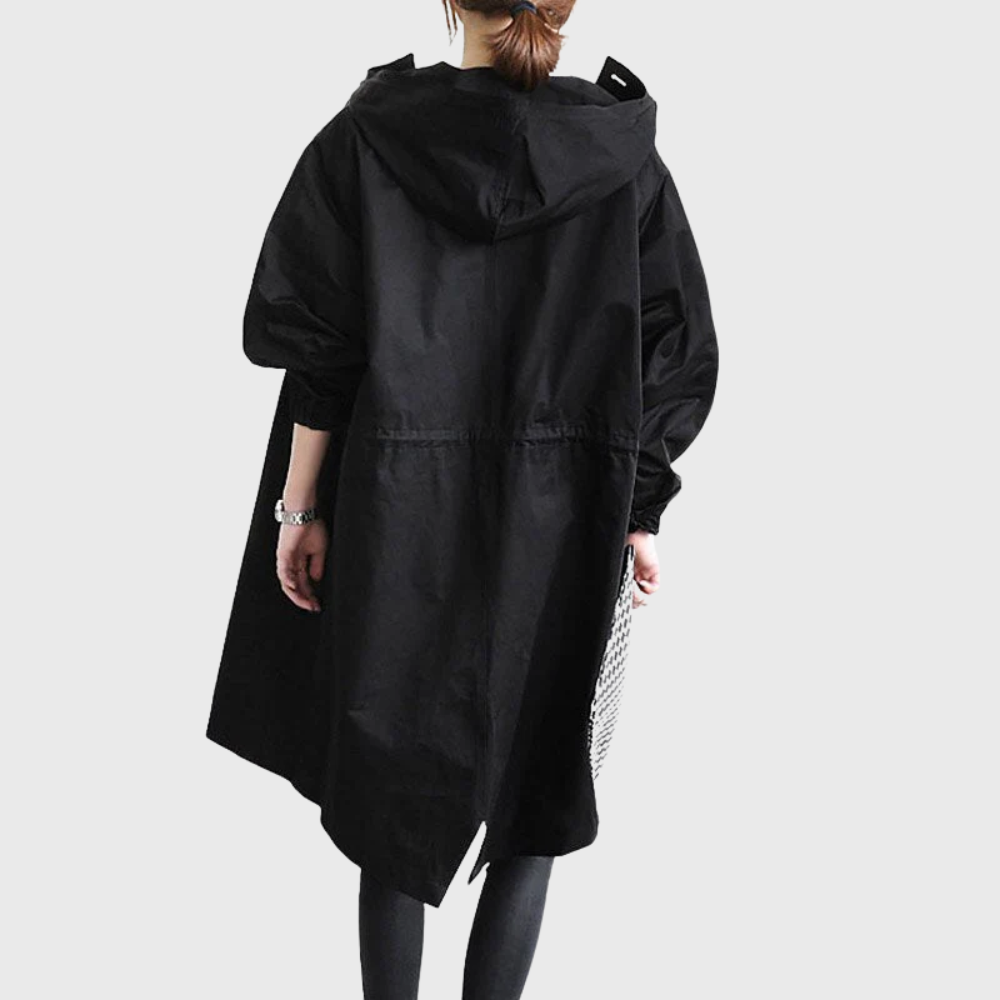 Women's Long Hooded Trench Coat