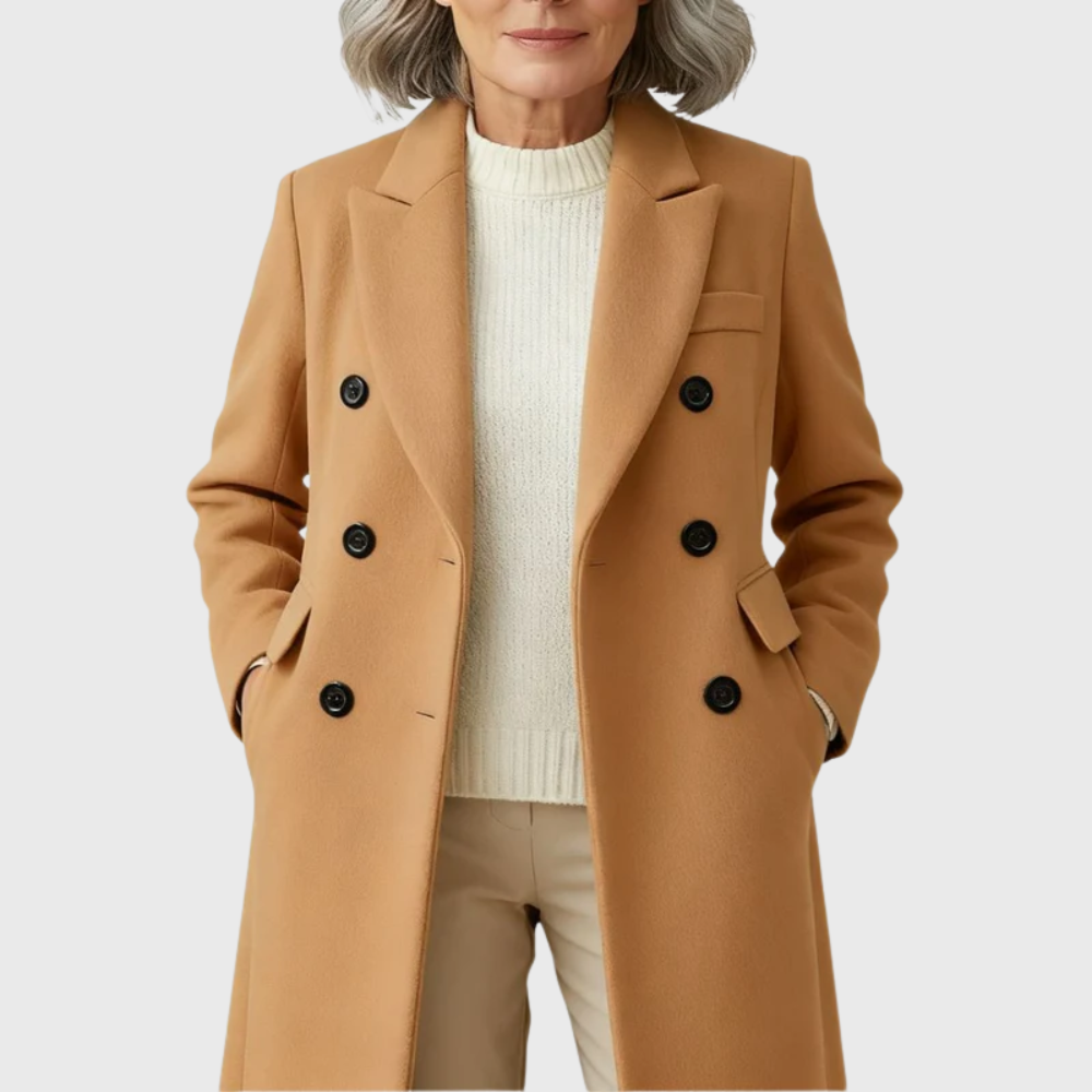 Women's Double Breasted Longline Coat
