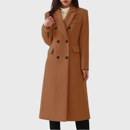 Women's Double Breasted Longline Coat