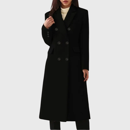 Women's Double Breasted Longline Coat