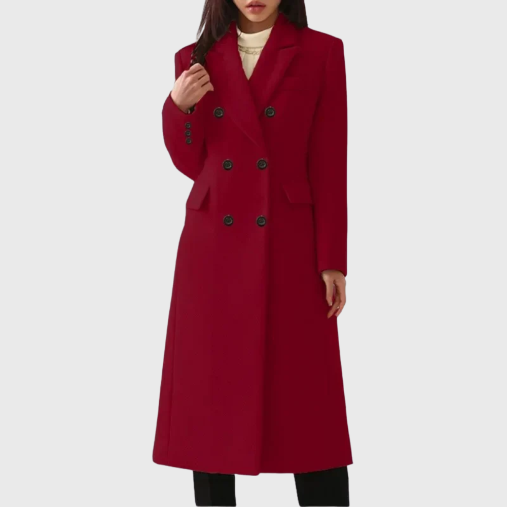Women's Double Breasted Longline Coat