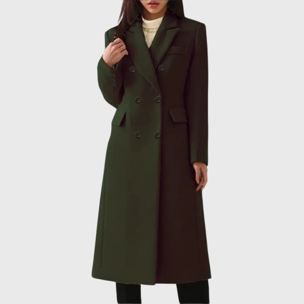 Women's Double Breasted Longline Coat