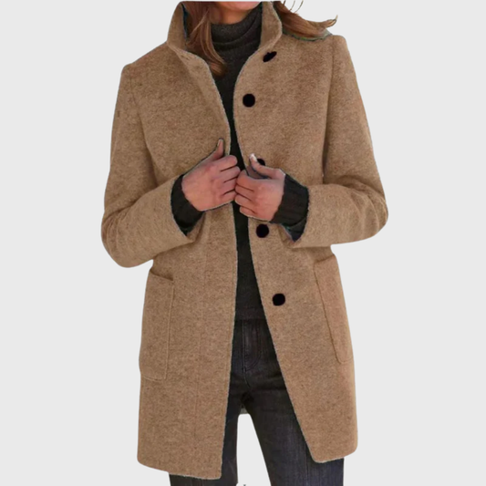 Women's Flattering Overcoat - Fashinoza