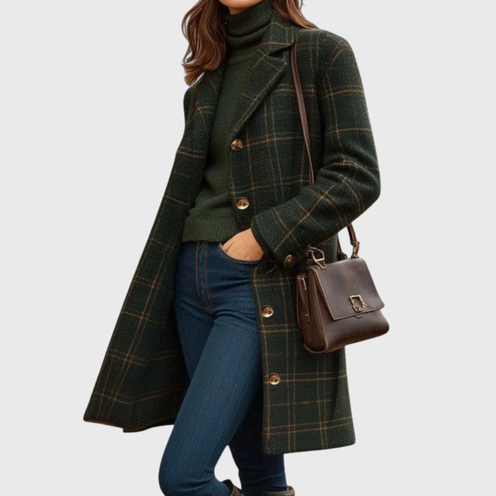Women's Longline Coat Button Front - Fashinoza