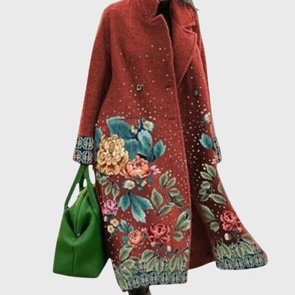Women's Oversized Artistic Print Coat