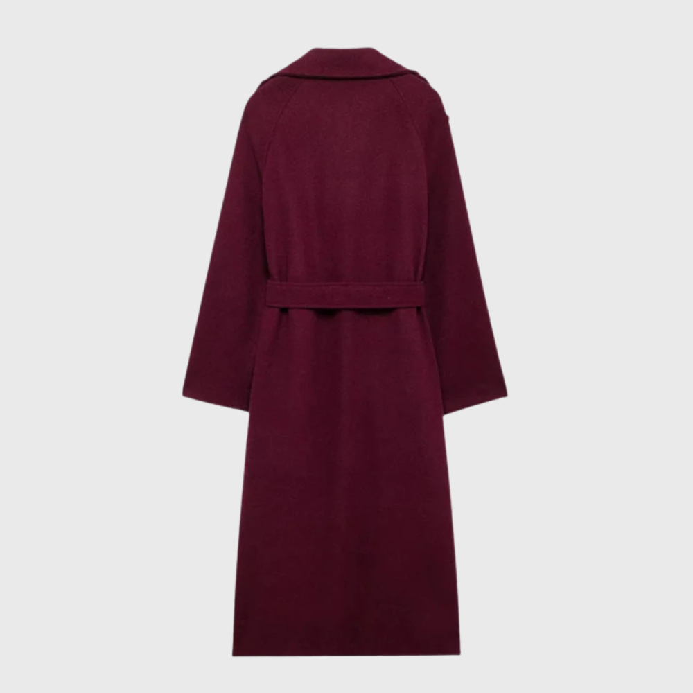 Women's Double Breasted Belted Long Coat
