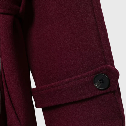 Women's Double Breasted Belted Long Coat