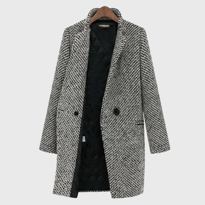 Women's Single Breasted Tailored Coat - Fashinoza
