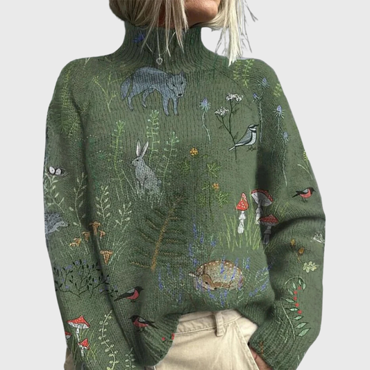 Women's Animal Print Sweater - Fashinoza