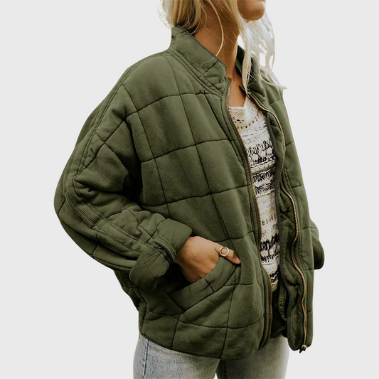 Women's Quilted Puffer Jacket - Fashinoza