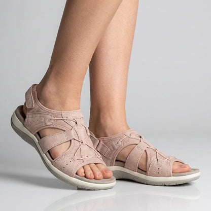 Orthopedic Sandals Adjustable Straps Cut-Out Design - 
Fashinoza
