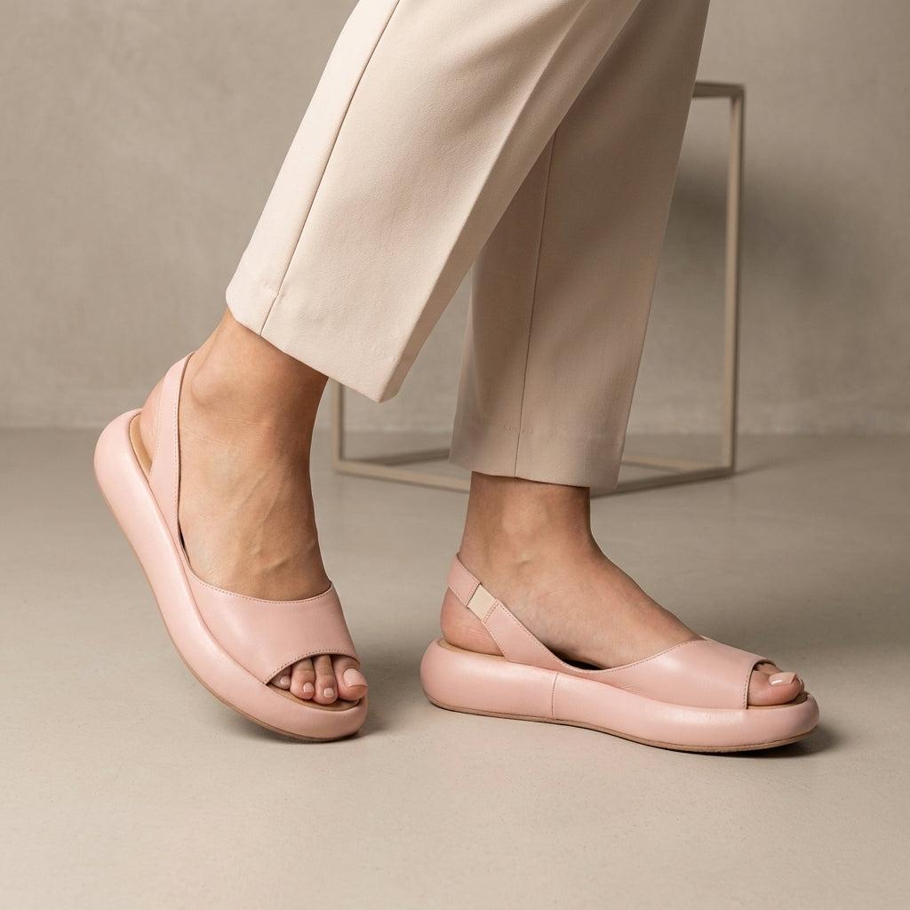 Women's Orthopedic Sandals Peep-Toe Slingback Cushioned Support - 
Fashinoza
