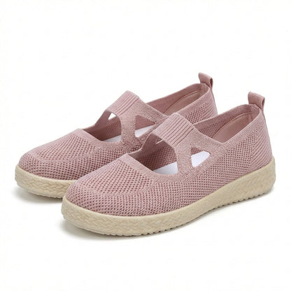 Women's Slip-On Sneakers Breathable Knit Cushioned Platform