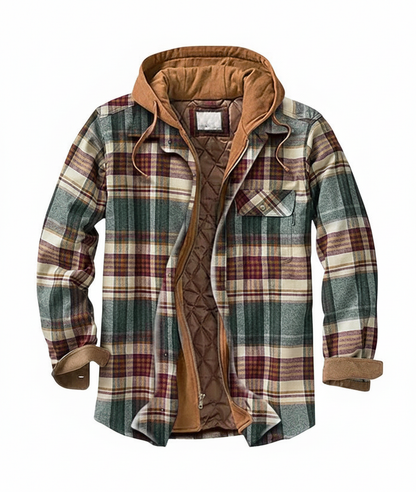 Men's Plaid Hooded Jacket