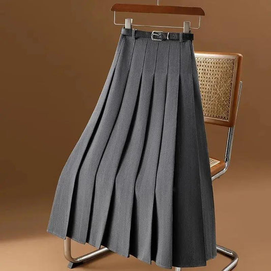 Women's Pleated Midi Skirt Black - 
Fashinoza