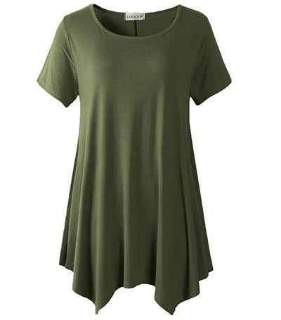 Women's Cotton Short Sleeve T-Shirt Loose Fit Plus Size