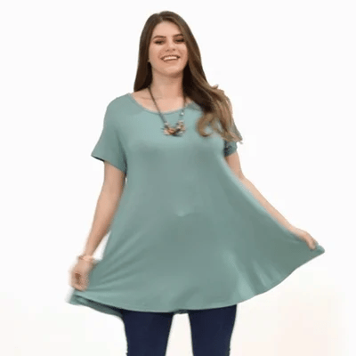 Women's Cotton Short Sleeve T-Shirt Loose Fit Plus Size