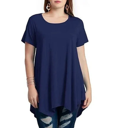 Women's Cotton Short Sleeve T-Shirt Loose Fit Plus Size