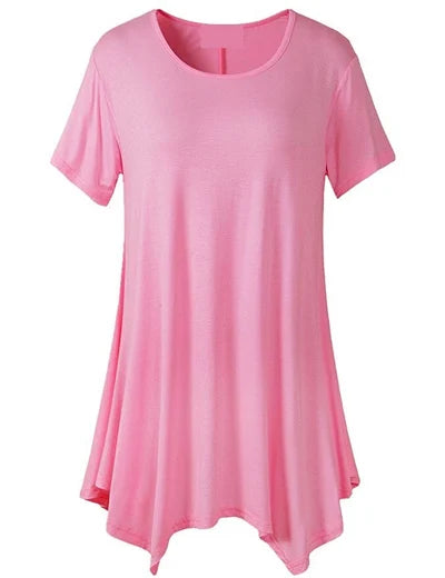 Women's Cotton Short Sleeve T-Shirt Loose Fit Plus Size