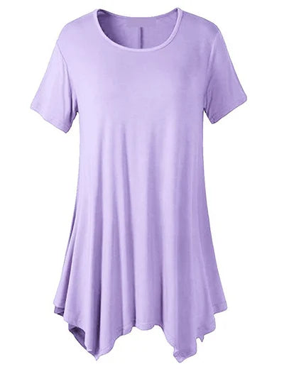 Women's Cotton Short Sleeve T-Shirt Loose Fit Plus Size