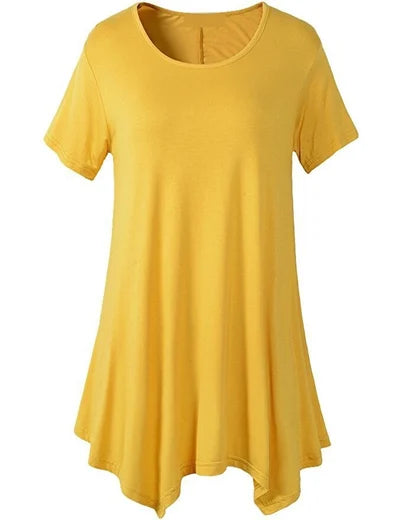 Women's Cotton Short Sleeve T-Shirt Loose Fit Plus Size