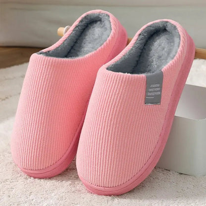 Women's Plush Cotton Slippers Cozy Non-Slip - 
Fashinoza
