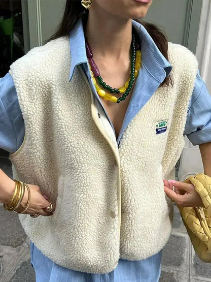Plush Fleece Vest for Women – Cozy & Effortless Layering-Caliboot