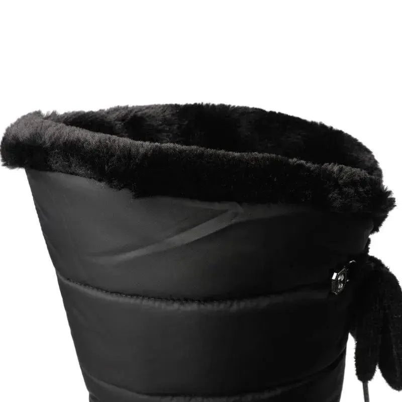 Plush Lace-Up Winter Boots for Women – Cozy & Elegant Style