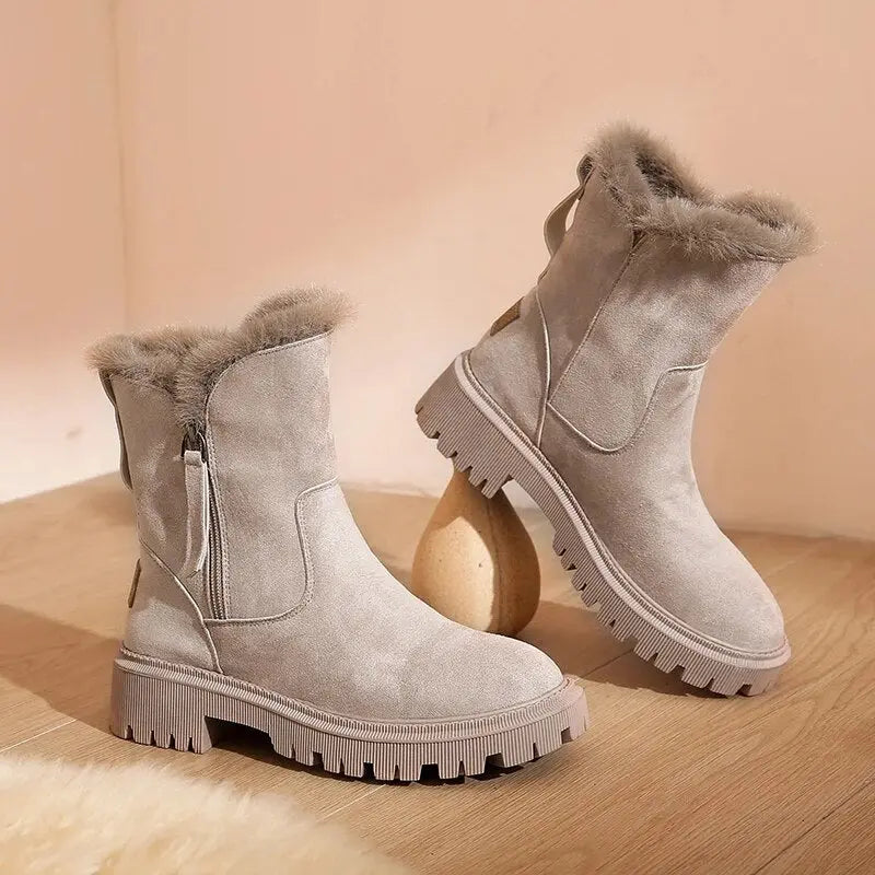Women's Plush Snow Boots Platform Winter - 
Fashinoza