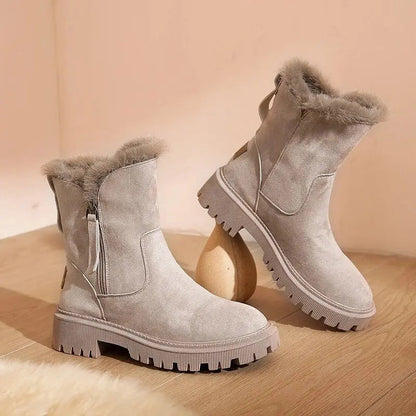 Women's Plush Snow Boots Platform Winter - 
Fashinoza