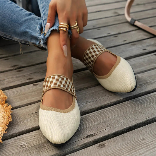 Women's Pointed Toe Ballet Flats Comfortable - 
Fashinoza