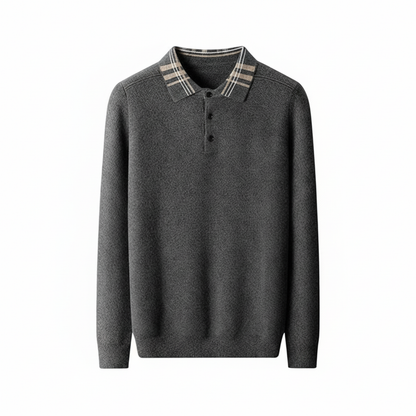 Men's Polo Collar Sweater - Fashinoza