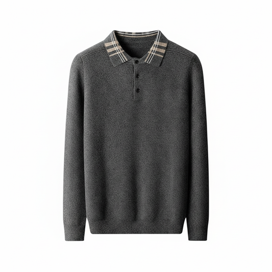 Men's Polo Collar Sweater - Fashinoza
