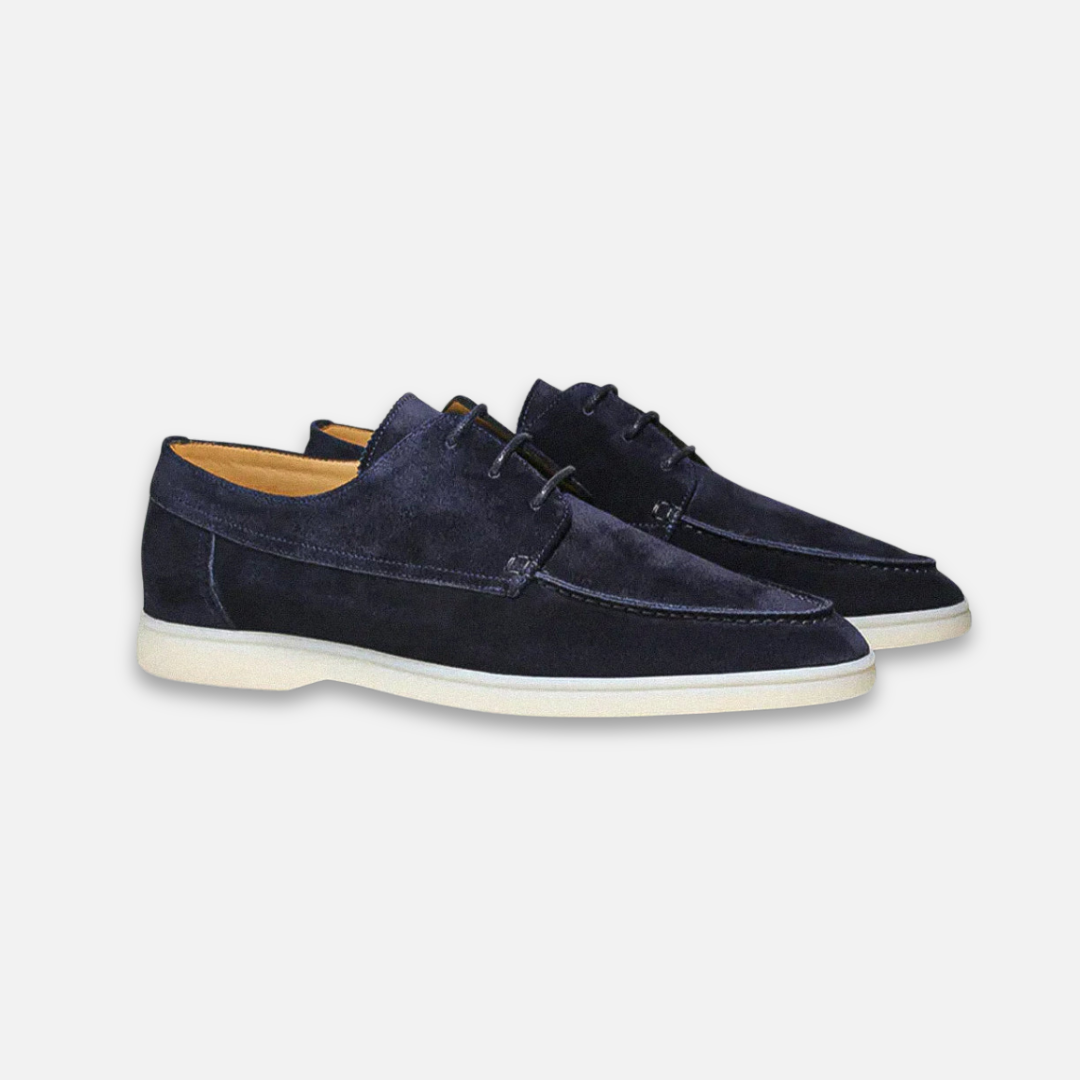 Men's Lace-Up Boat Shoes Casual Leather - 
Fashinoza