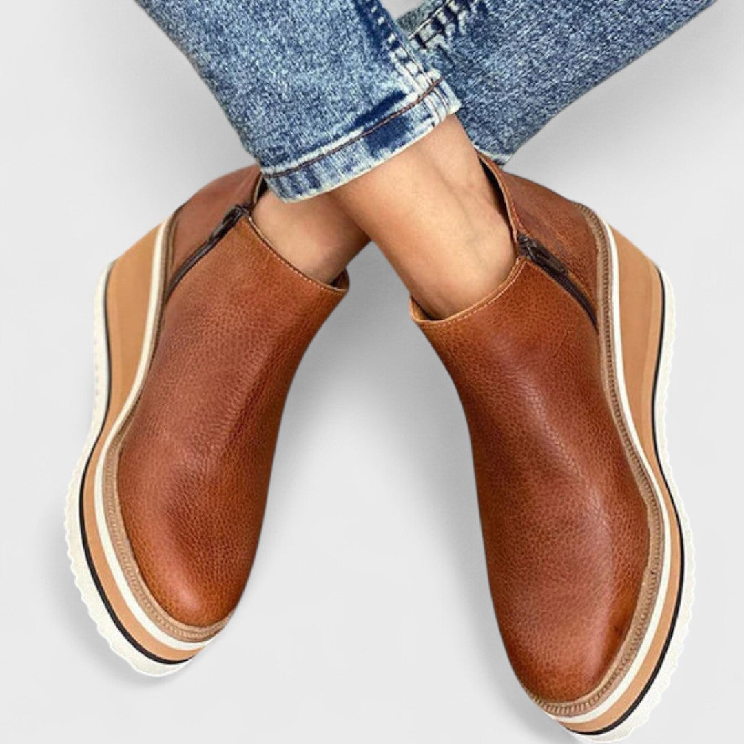 Women's Closed Toe Platform Boots