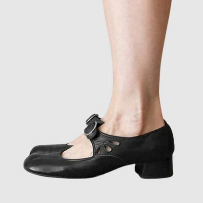 Women's Mary Jane Shoes Rounded-Toe Buckled Strap
