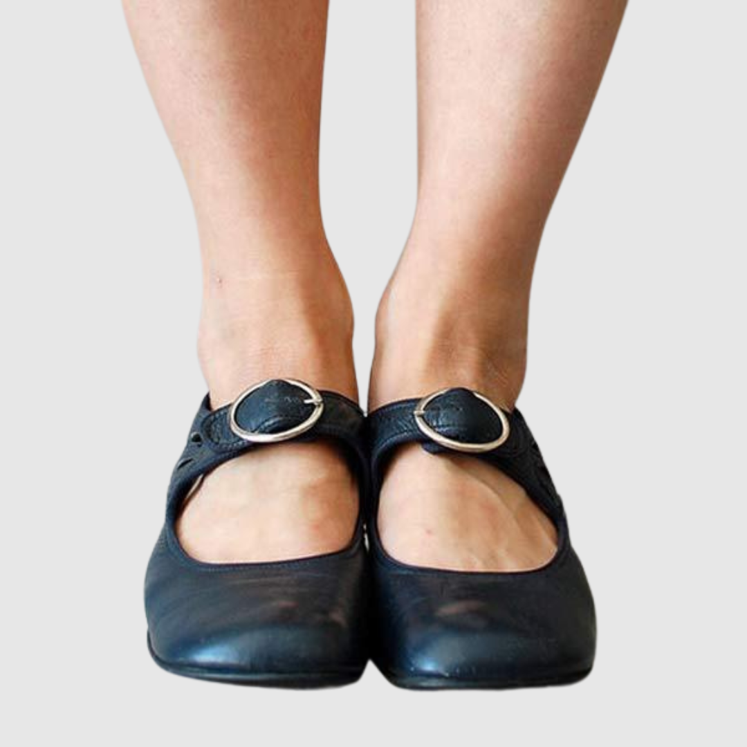 Women's Mary Jane Shoes Rounded-Toe Buckled Strap